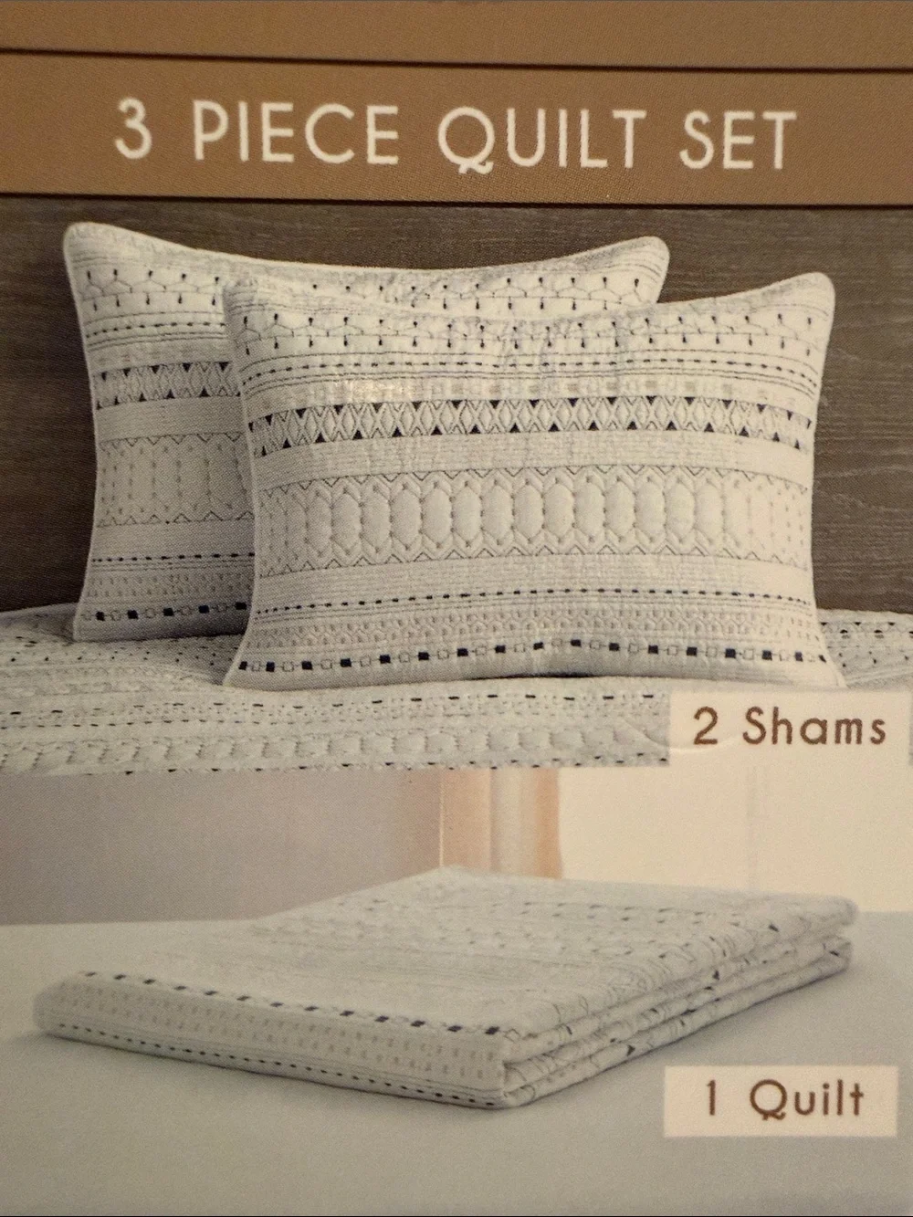 Boheme Cream Cotton Quilted Bedspread Set